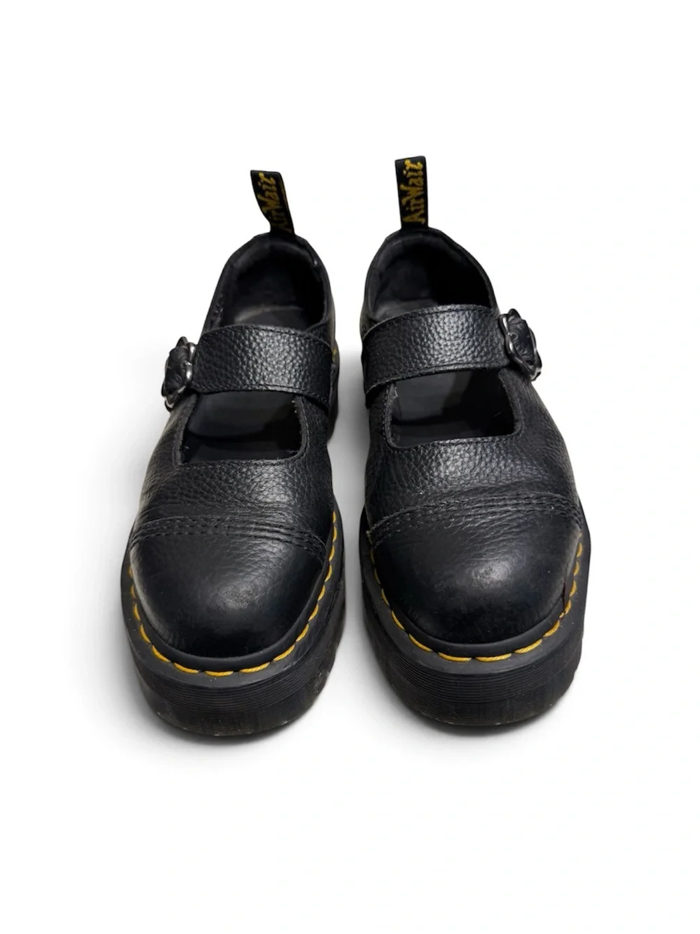 DR. Martens ADDINA Mary Jane  Flower Buckle Leather Platform Shoes size 9